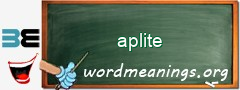 WordMeaning blackboard for aplite